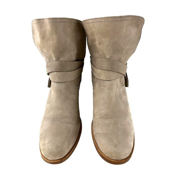 UGG Elora Sahara Grey Suede Leather Ankle Boots, Women's Size 10 - Picture 8 of 16